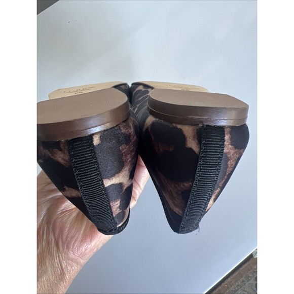 New J Crew Gemma Leopard Bow Satin Flats Size 6.5 Animal Print - Picture 6 of 9